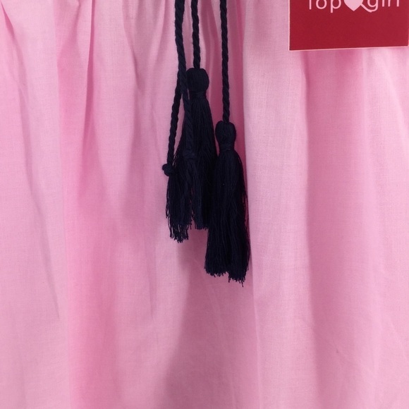 Top girl pink & blue embroidered sleeveless dress - Picture 7 of 8